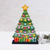 Xmas Tree Wooden Advent Calendar Home Decoration Desktop Ornament Wooden Advent Xmas Countdown Calendar with Stable Base
