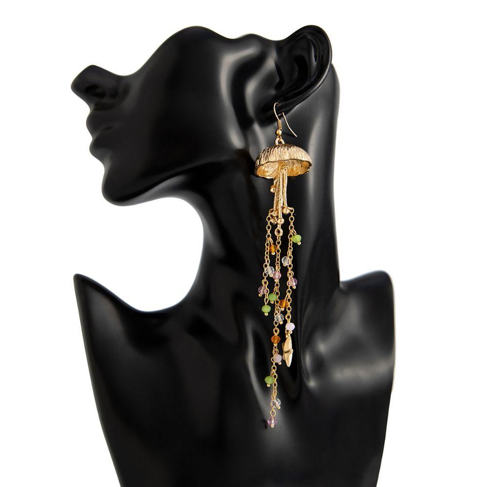 Sweet Jellyfish Drop Earrings Beads Beach Marine Style Earrings Starfish Stud Earrings  Vacation