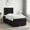 Box Spring Bed with Mattress Black 120 x 190 cm Velvet