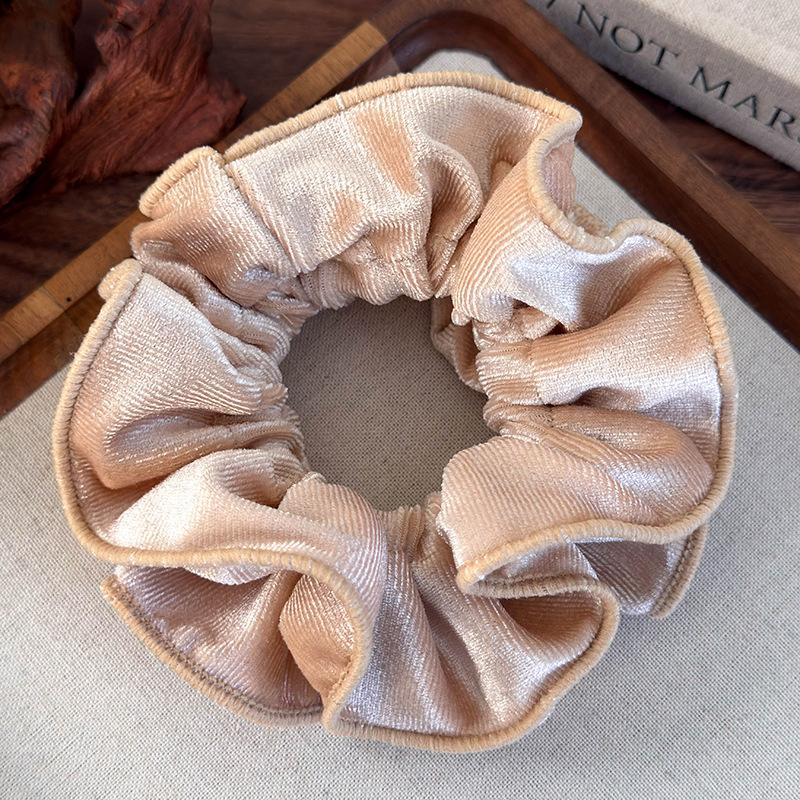 

Осень Зима Однотонный Бархат Рюши Резинки для Волос Повязки на Голову для Женщин Темперамент Веревка для Волос Женская Резинка Головной Убор