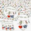 Ofishally One Birthday Decorations,3pcs O Fishally One First Birthday Decorations Tablecloth,Waterproof Plastic Fishing 1st Decorations Table Covers