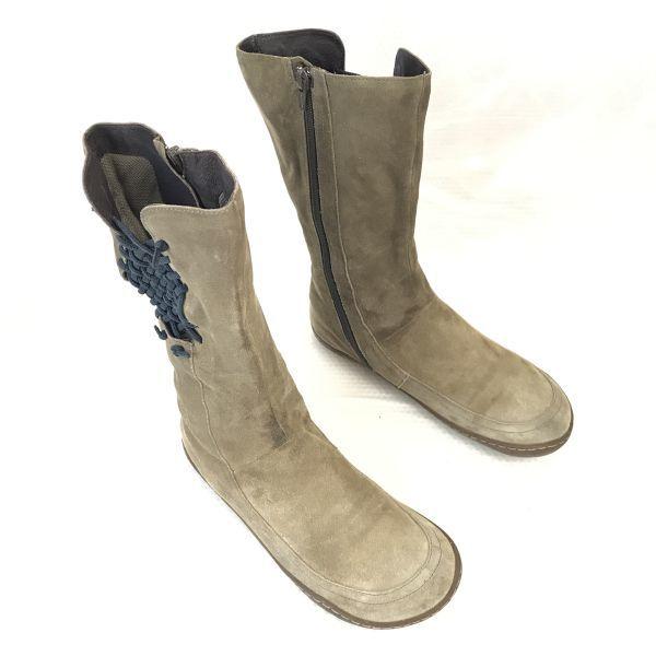 CAMPER Suede Mid Boots Beige 38/23.5-24.0cm(USED)