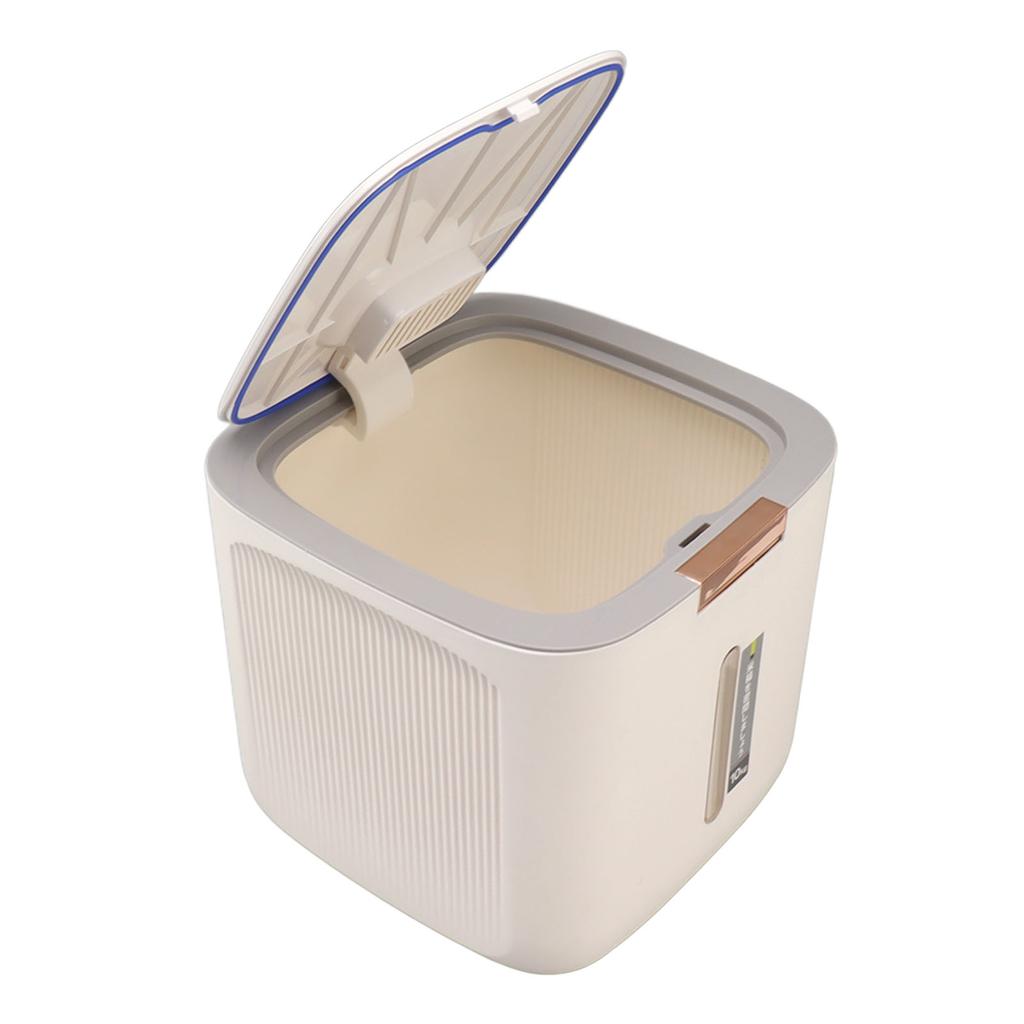 Rice Storage Container 22.0lb Capacity Food Grade PP Thickened Sealed Grain Storage Barrel with Measuring Cup and Lid