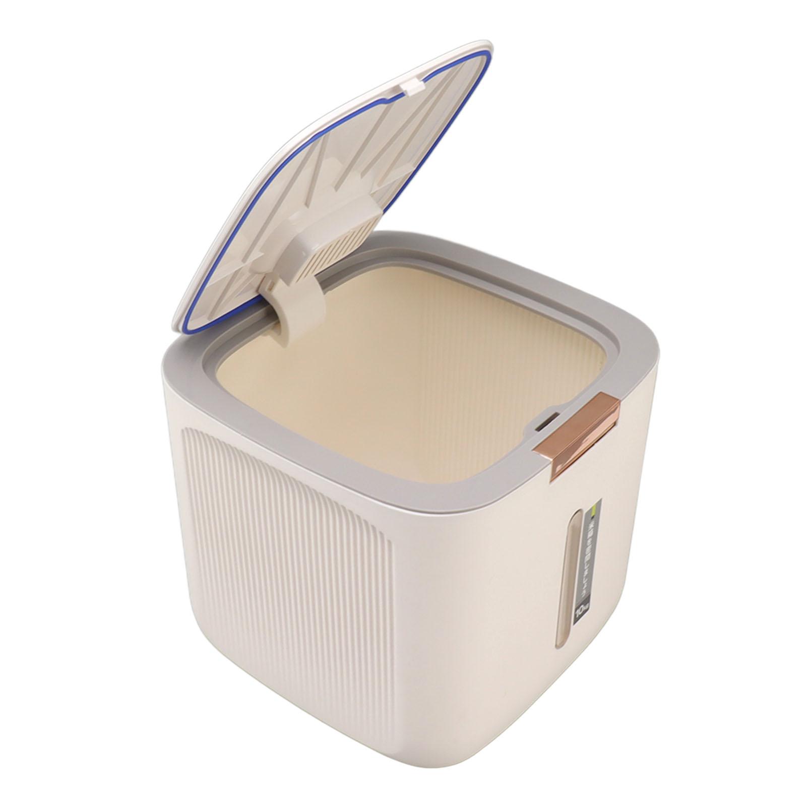 

Rice Storage Container 22.0lb Capacity Food Grade PP Thickened Sealed Grain Storage Barrel with Measuring Cup and Lid Type 1