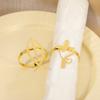 4PCS Iron Cross Napkin Rings Vintage Table Napkin Holder Dining Table Napkin Buckle  Banquet Dinner