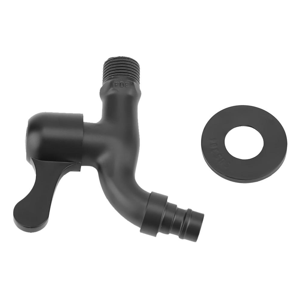 Wall Mount Water Faucet Black Faucet Easy Install Water Tap Outdoor