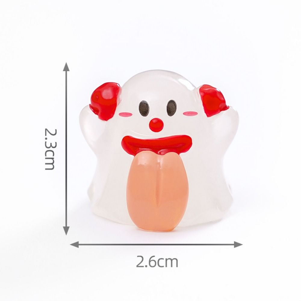 12/24PCS Micro Landscape Halloween Glowing Ghost Figures Craft Handmade Material  Halloween Party