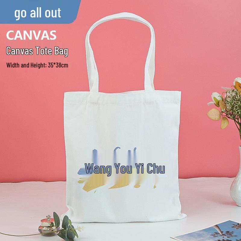Custom Wear-Resistant Graduation Souvenir Canvas Tote Bag with Ribbon