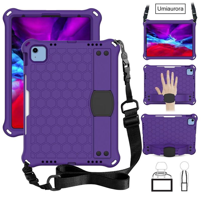 360 Rotate Hand Strap Case For IPad Mini 5 6 Air 2 3 4 10.9 9.7 7th 8th 9th Gen 10.2 Pro 11 Kids Eva Shockproof Cover