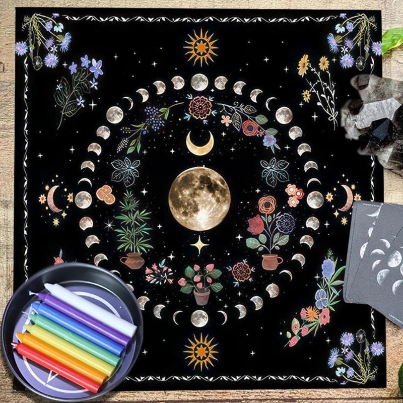 50x50/60x60/75x75cm Tarot Tablecloth Mat Geometric Divinations Table Cloth Board Game Oracles Card Pad Rune Support Mat