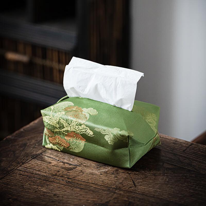 Brocade Fabric Desktop Tissue Box