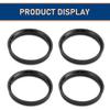 Pack-4 Car Wheel Hub Center Ring, 2.87" OD 2.36" ID Plastic Dust and Rust Adapter Ring, and Anti-Vibration Reducing Shaft Collar, Compatible with