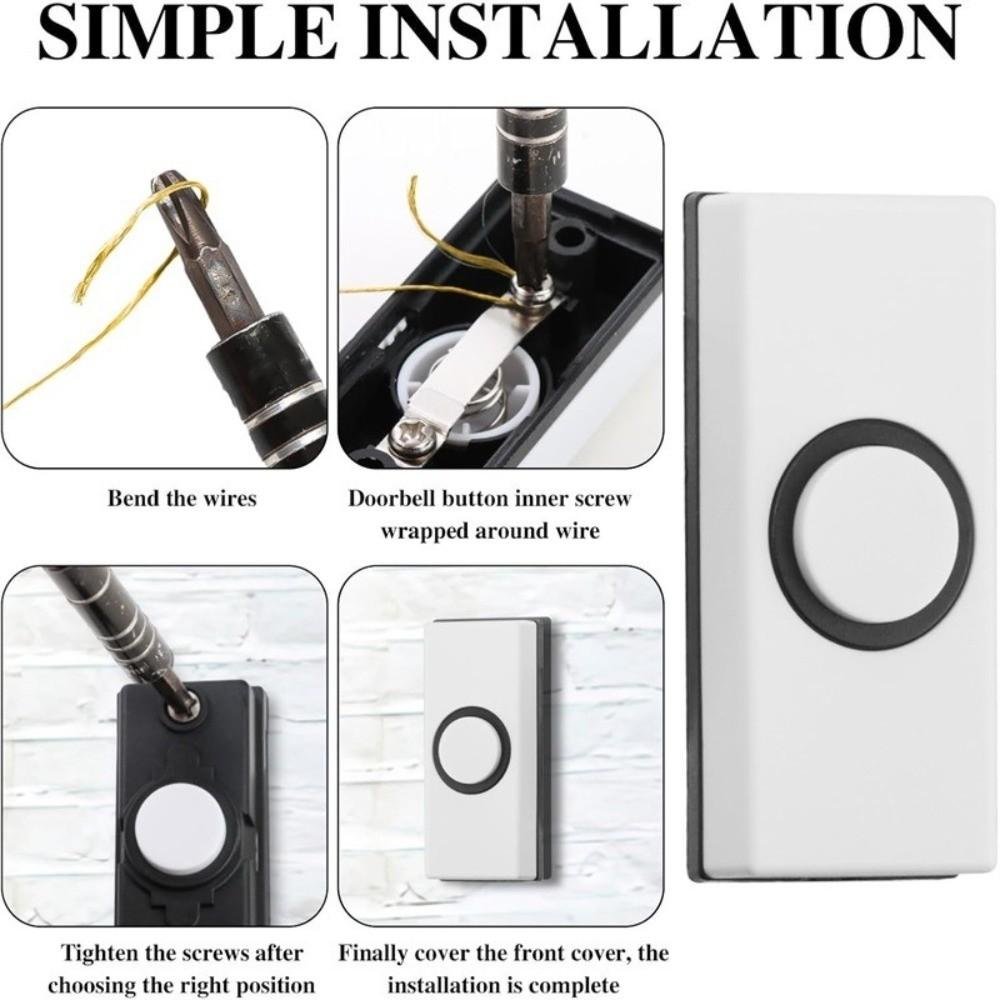 Plastic Doorbell Push Button with Screws Door Bells Switch New Doorbell Switch