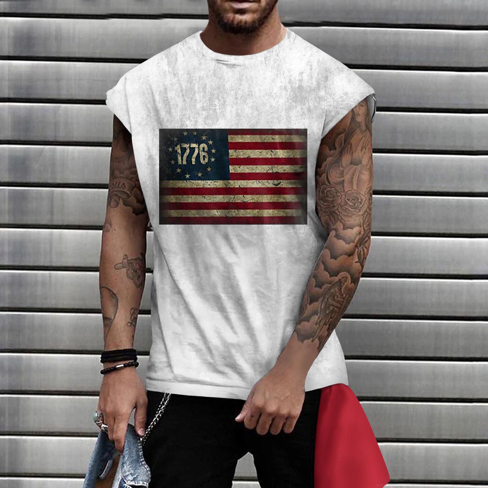 

Мужской летний модный повседневный топ без рукавов на бретельках XL белый