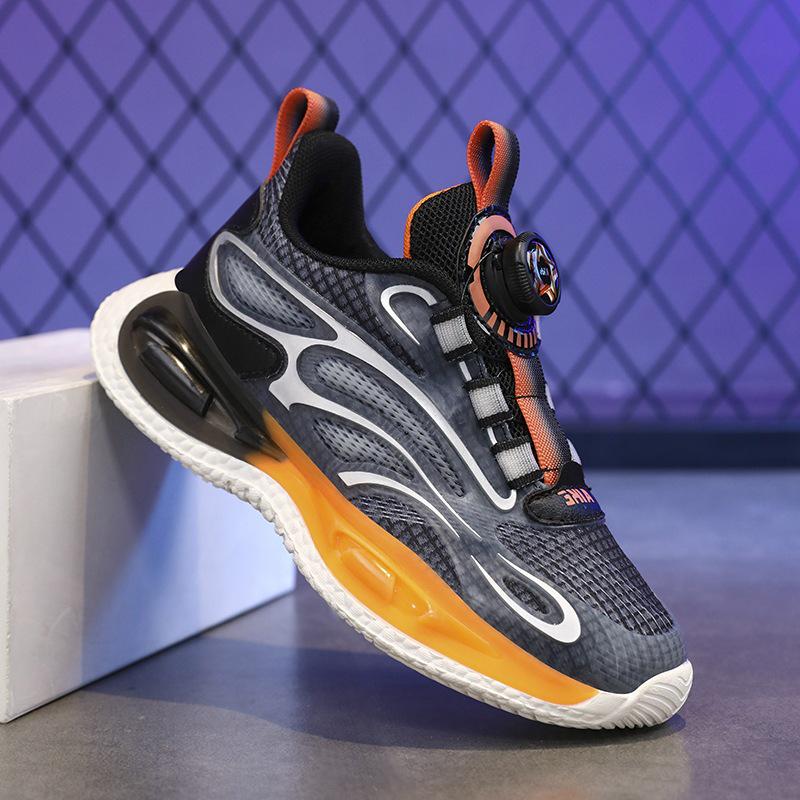Boys' Autumn 2025 Sports Shoes: Rotating Buckle Basketball Sneakers for Students