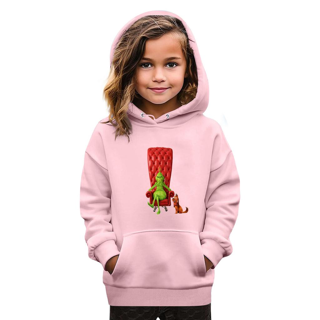 Sweatshirts For Teen Girls Hoodies Long Sleeve Drawstring Pullover Cute Oversized Hoodie Christmas Day