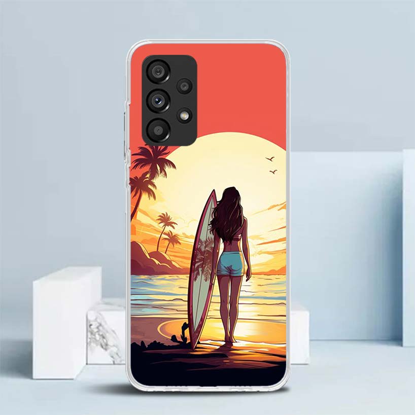 Surf Board Aesthetic for Samsung Galaxy A17 A37 A57 A16 A26 A36 A56 A15 A14 A55 Phone Case A13 A53 A25 A35 A24 A34 A23 A33 Galax