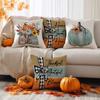 1/4 szt. Poszewka na poduszkę Jesień Dziękczynienie, Poszewka na poduszkę na sofę do domu, Odpowiednia do sypialni, pokoju, salonu (Brak rdzenia poduszki)