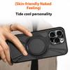 For iPhone 16 Pro Case Magnetic Kickstand Hollow Heat Dissipation Silicone+PC+Metal Bumper Phone Cover
