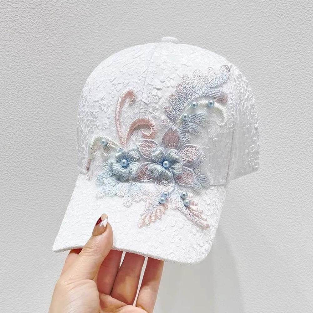 Lace Baseball Cap Mesh Sunscreen Hat Fashion Duck Tongue Hat  Spring and Summer
