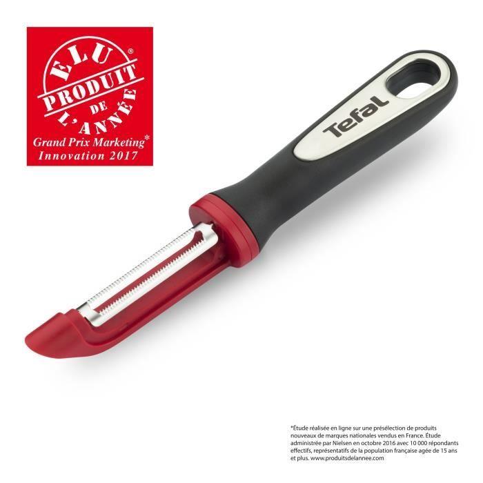 TEFAL Eplucheur à peaux souples K2074014 noir et rouge