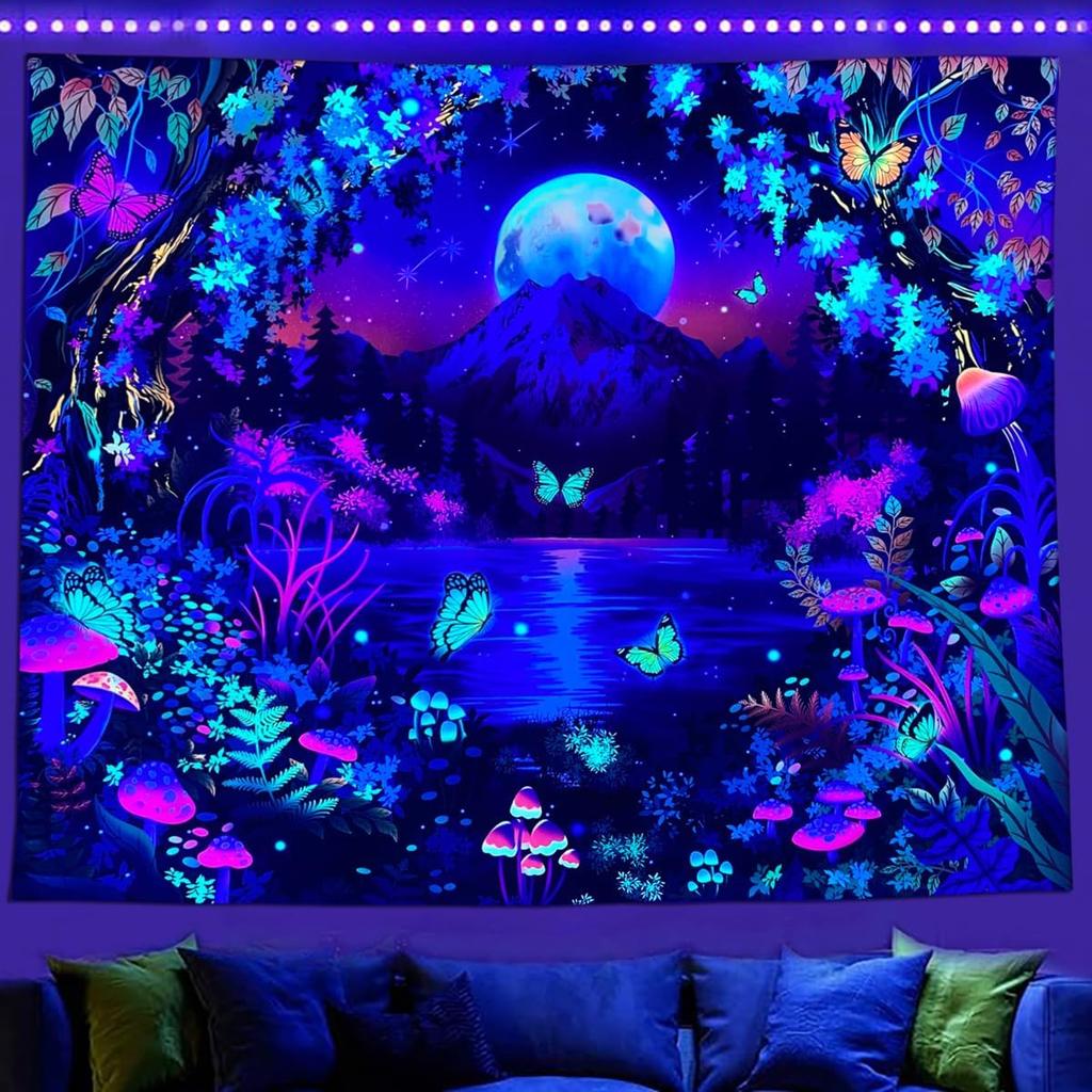 VIKAMA Vintage Floral Tapestry Long Vertical Wall Hanging Illustrated Botanical Tapestry Bedroom Aesthetic Floral Tapestry