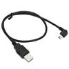 USBA To Mini USBB Cable Male To Male Elbow Left Angle Power Supply Charge Cord for PC
