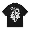 KAN6312 Kysb0007 Snake Short Sleeve Shirt Black