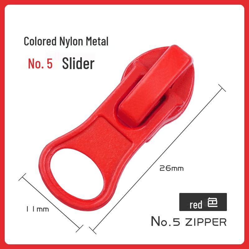Nylon & Metal Zipper Pull for Jackets and Bags (No. 3 & No. 5)