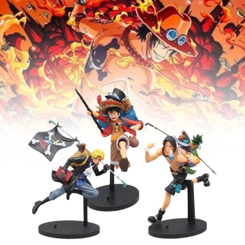 High Quality Pvc Anime Figure Set Featuring Luffy Ace And Sabo Collectible Models