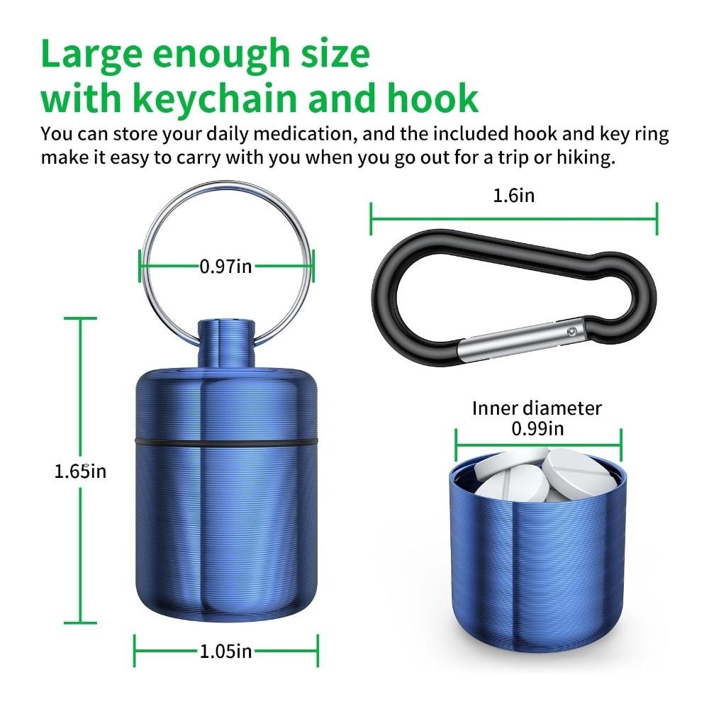 New Premuim Portable Mini Pill Case Keychain Box Waterproof Travel Container Bottle with Keyring for Medicine Ear Plug Jewelry