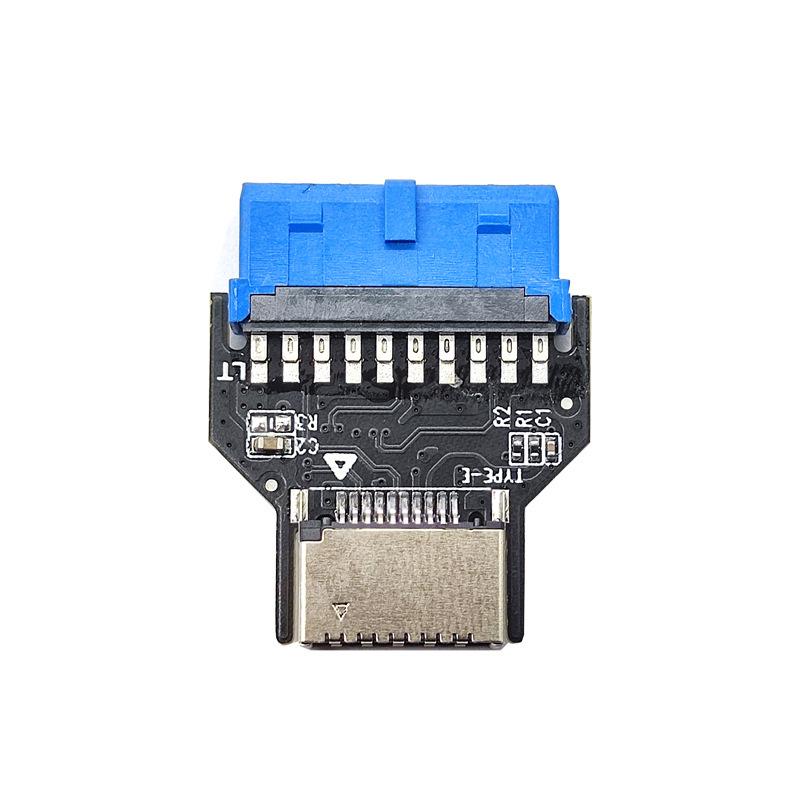 USB 3.0 19-Pin to USB 3.2 Type-C Front Adapter 9-Pin to Type-E 20-Pin