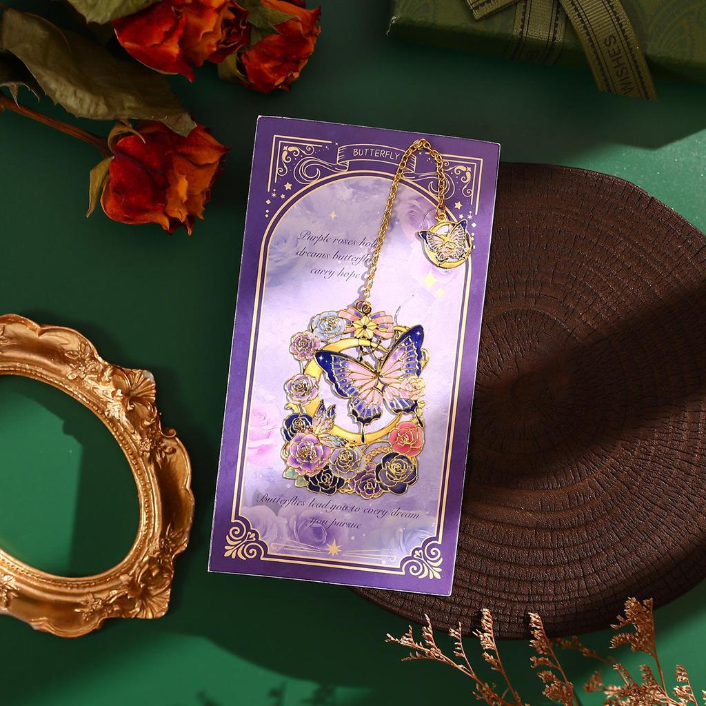 Exquisite Retro Butterfly Metal Bookmark - Elegant Literary Page Clip, Perfect Graduation Gift for Students