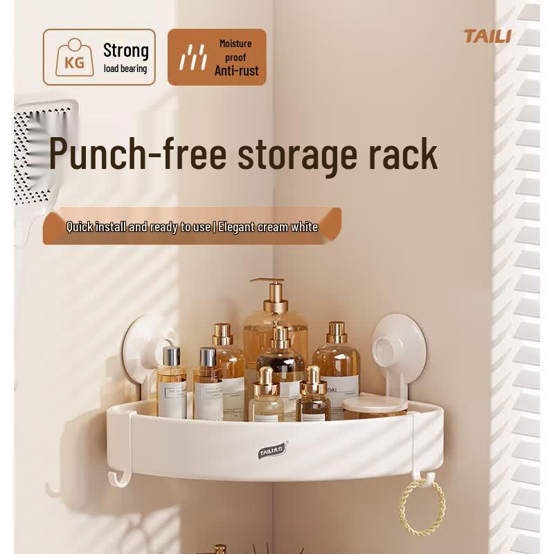 Taili Suction Cup Corner Bathroom Shelf