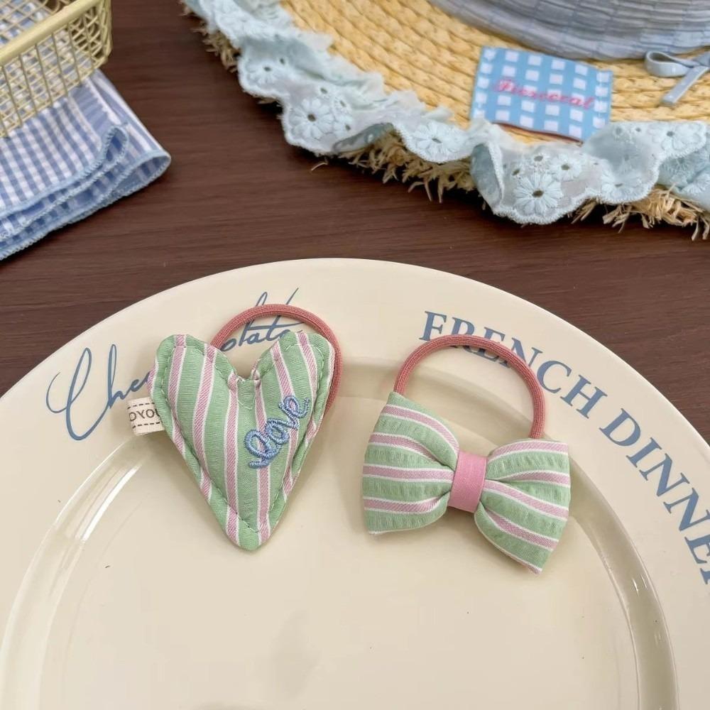 2 Pcs Set Korean Style Elastic Hair Band Elastic Stretch Bow Hair Accessory  for Girls