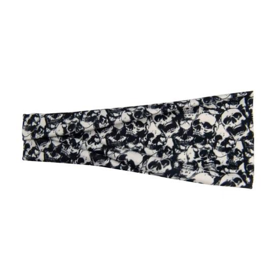 Skull Pumpkin Headband Halloween Headbands for Women, Cute Ghost Bat Cat Skeleton Wide Hair Bands, Elastic Breathable Stretchy Non-Slip Headbands,