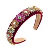 Women Hair Band Creative Flower Accessories Rhinestone Head Band Wide Edge Headwear