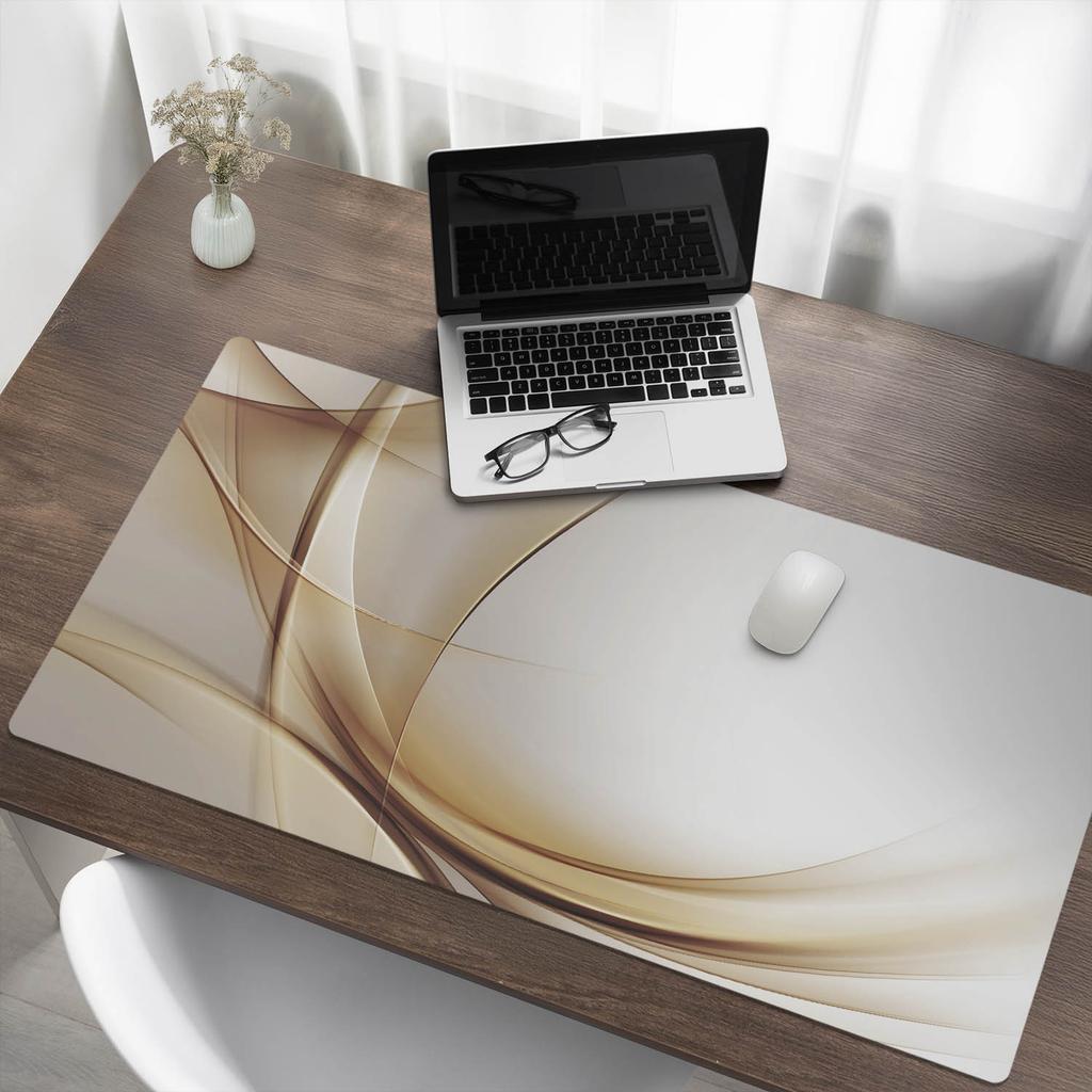 Protective Desk Mat with Delicate Abstract Lines Pattern 120X60 Cm
