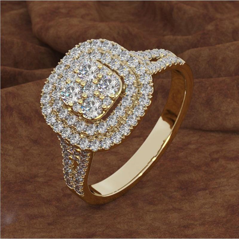 Multi-layer ring, suitable for Valentine's Day, anniversary, shine details, perform romantic ceremony.