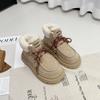 Snow Boots Real Lamb Wool Cotton Shoes Winter New Piled Thickened Thick Sole Heightened Non-slip Short Boots