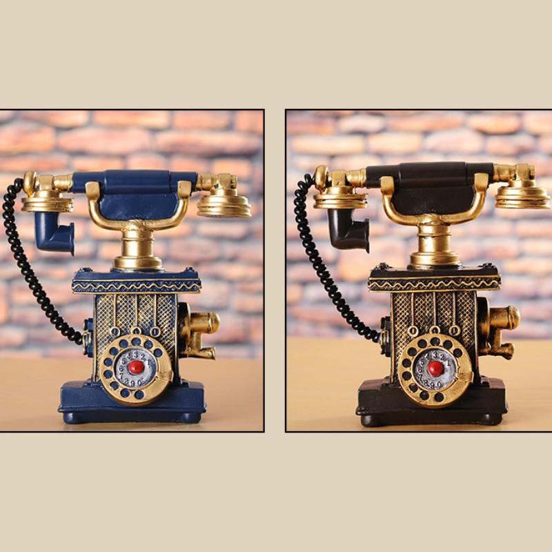 Retro Harz Handwerk Ornamente Europäische Telefon Spar Ornamente Haus Büro Dekorationen