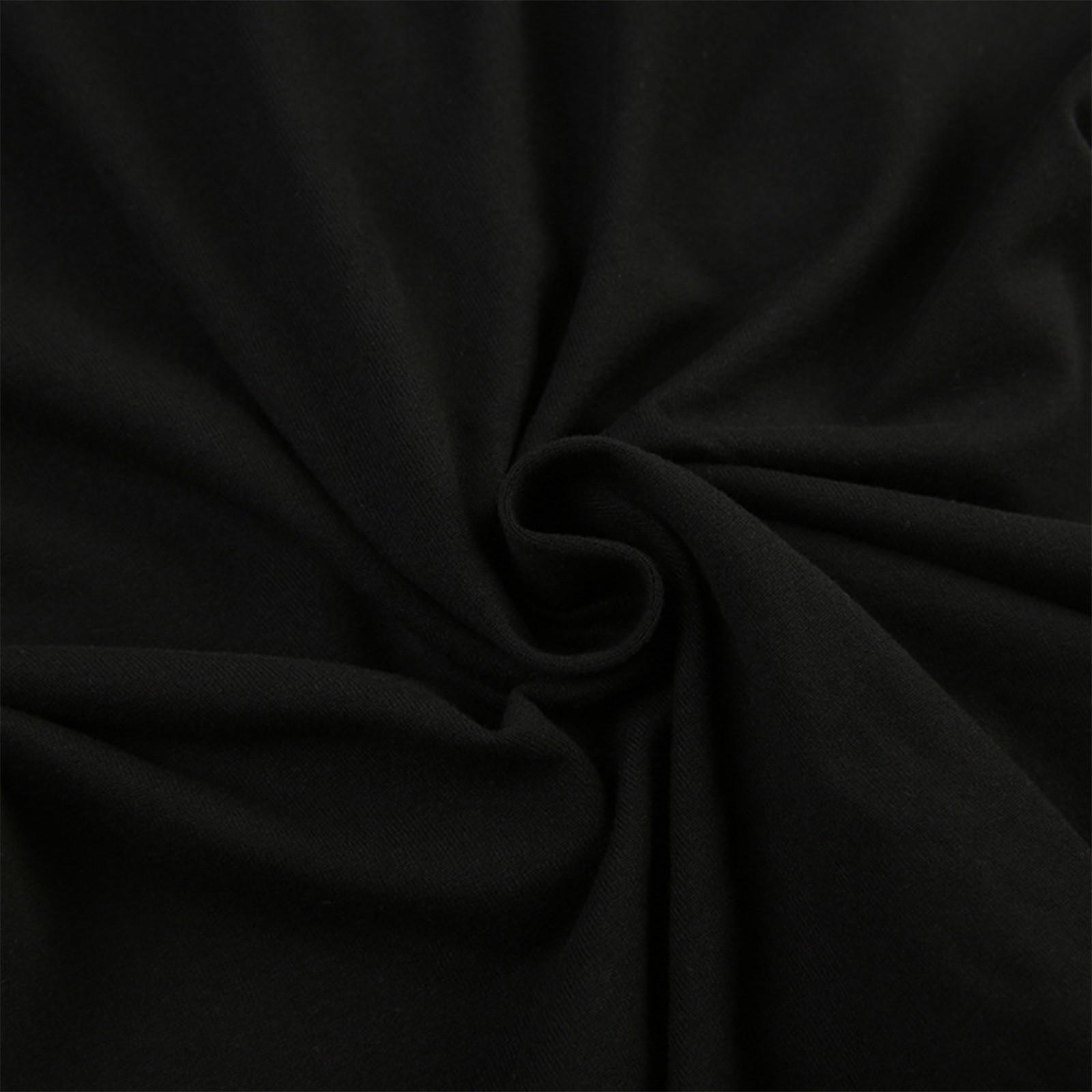 Модный женский повседневный однотонный комбинезон без рукавов XL чёрный — фото 4