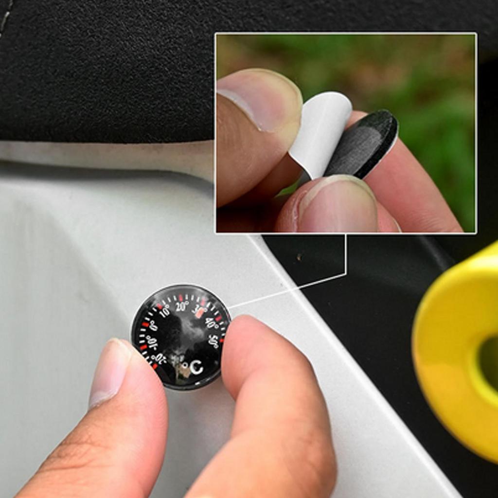 Mini Mechanical Car Thermometer Portable Small Temperature Gauge Multi-Purpose Vehicle Gauge for RV SUV Van Dashboard
