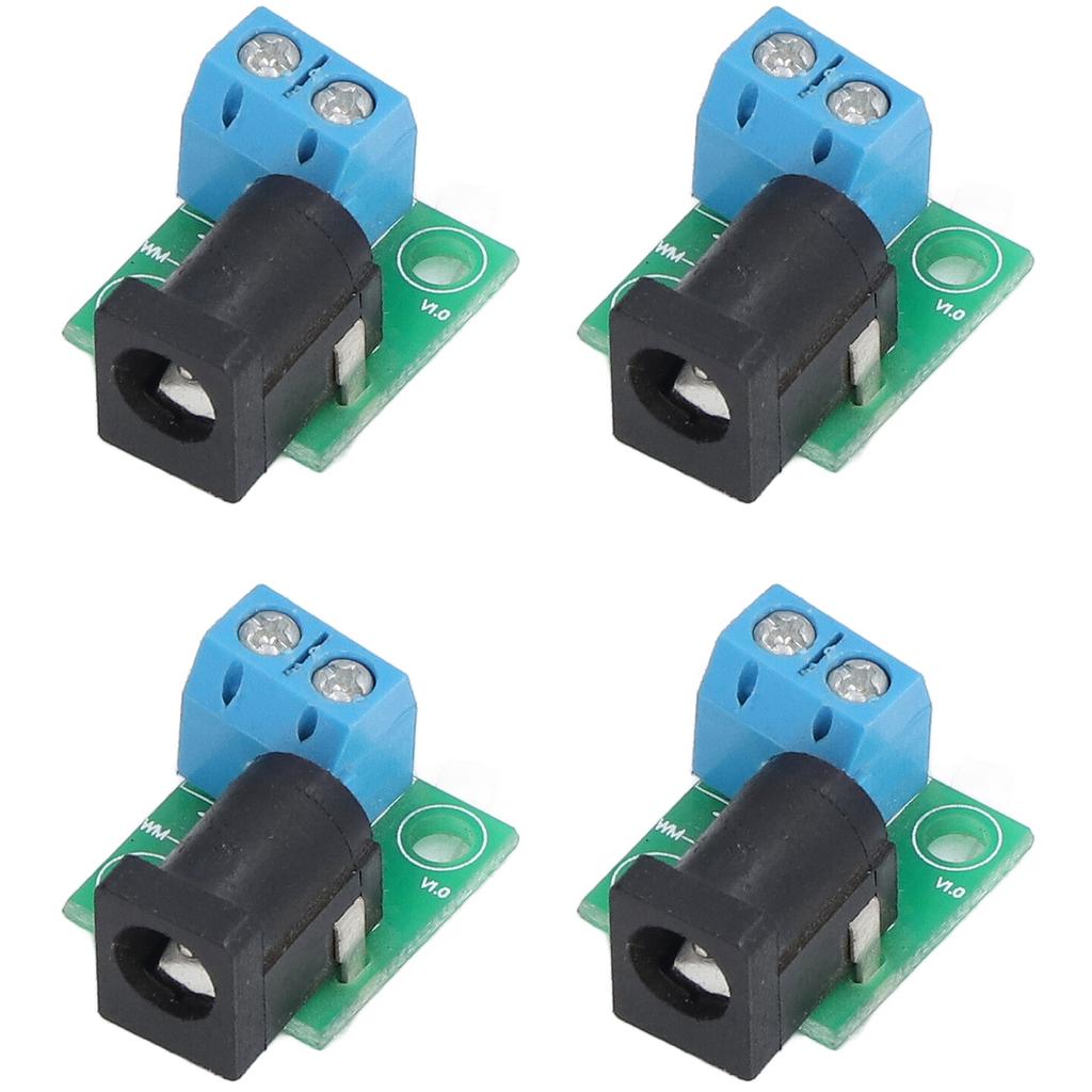 4 Stück DC-Stecker 5,5x2,1mm auf 2P 5,08mm Netzteilplatine Kompatibel mit 5,5x2,5mm Anschluss