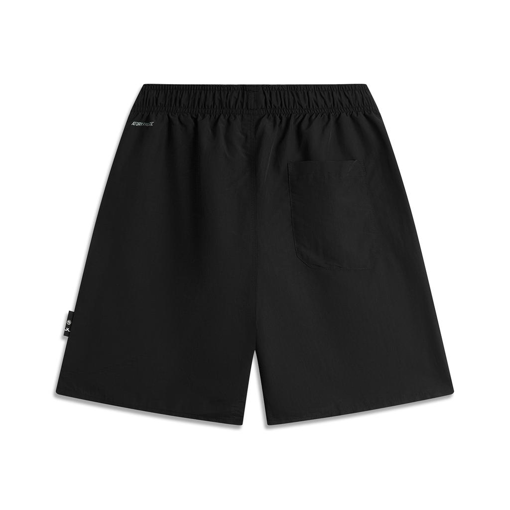 Li-Ning Anti-Five Series Letter Mid-Waist Drawstring Breathable Versatile Casual Shorts Men shorts Black AKSU567-5