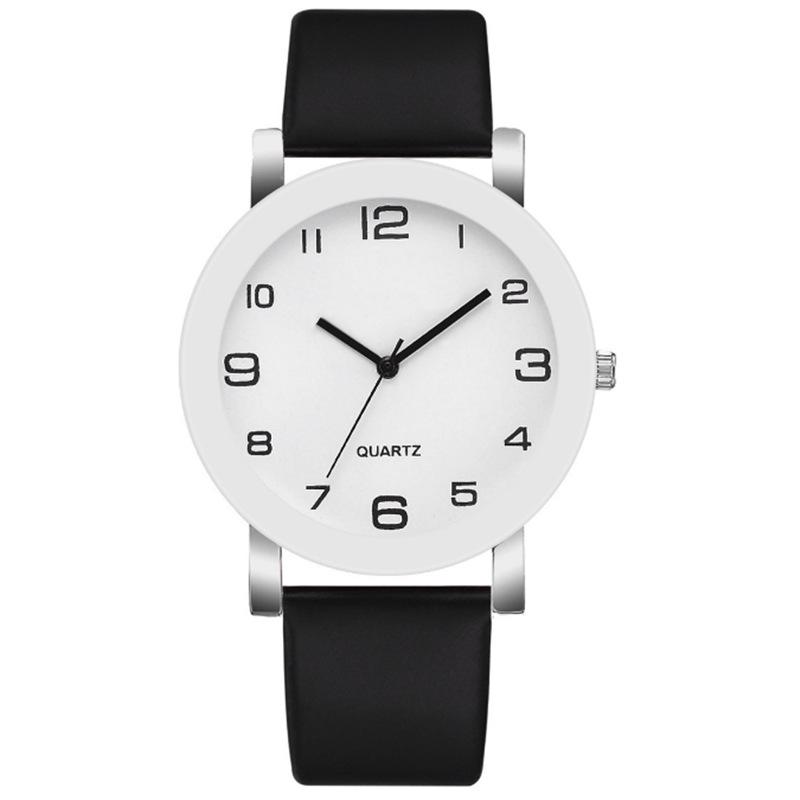 

Классические цифровые часы с черным циферблатом: Конфетный цвет ПУ кварц для мужчин и женщин - Простые, повседневные наручные часы Factory Direct Price