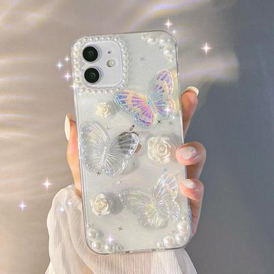 "Custodia Retro Farfalla 3D per iPhone 11 a 16 Pro Max"