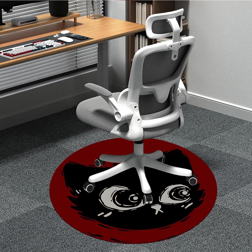 

1pc Cat Face Chair Carpet for Office Non-Slip, Rug for Office, Room, Good Gift for Family or Friends, yy251226189 80cm by 80cm