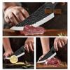 2 Pcs Kitchen Knife Set High Carbon Stainless Steel Forged Butcher Fish Beef Boning Knife Utensils for Kitchen Convenience