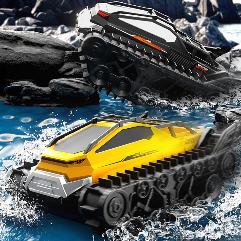 New RC Car 2.4G Amphibious All Terrain Crawler Tank Remote Control Truck Climbing Off-Road Vehicle Waterproof Toy Children Gift